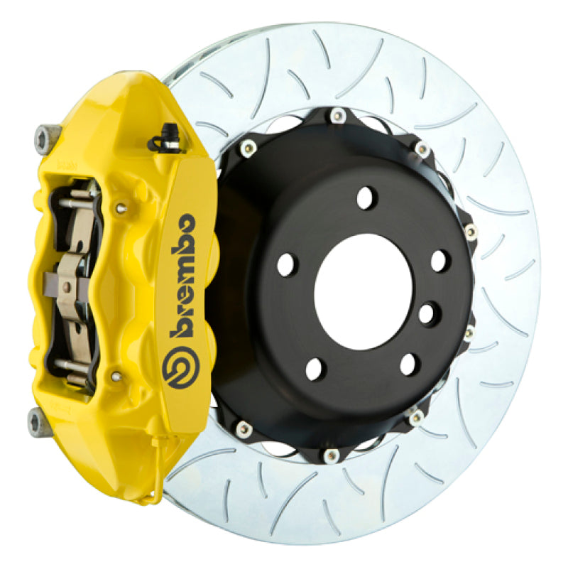 Brembo 12-17 M5 (F10) Rear GT BBK 4 Piston Cast 380x28 2pc Rotor Slotted Type-3- Yellow Brembo