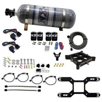 Nitrous Express Dry, Quad Stage Billet Crossbar Plate System 100-2000 HP (4150Flange) - 66442-12