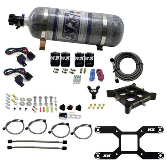 Nitrous Express Dry, Quad Stage Billet Crossbar Plate System 100-2000 HP (4150Flange) - 66442-12
