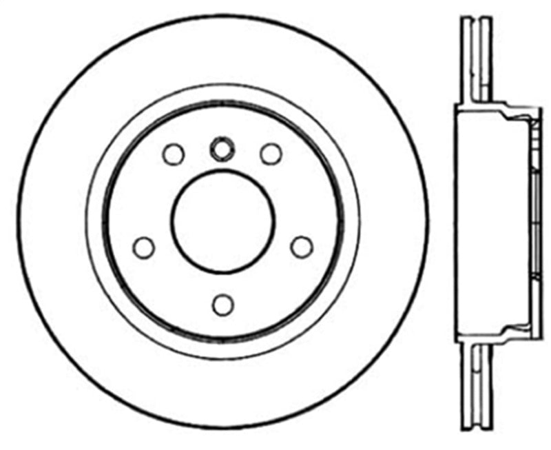 StopTech 99-05 BMW 3-Series Drilled Right Rear Rotor Stoptech