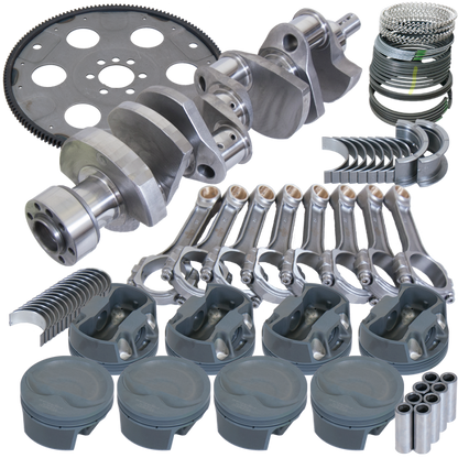 Eagle Chevy 350 1Pc 3.750in Crank 6.000in I-Beam Rod 4.060in Pistons 153 Tooth FP Balanced Assembly