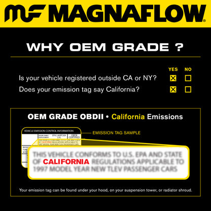 Magnaflow Conv Univ 2.25 OEM Angled O2 Magnaflow