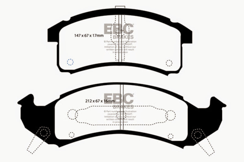 EBC YellowStuff Front Brake Pads - DP41271R