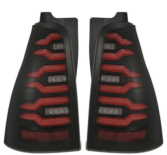 AlphaRex 03-09 Toyota 4Runner LUXX-Series LED Tail Lights- Black/Red