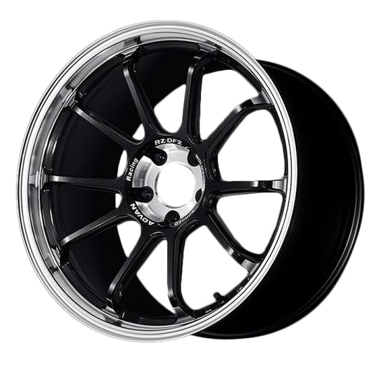 ADVAN Racing RZ-DF2 19x9.5 +29 5x114.3 Wheel - Diamond Cut Racing Titanium Black - YAF9J29EDRTB
