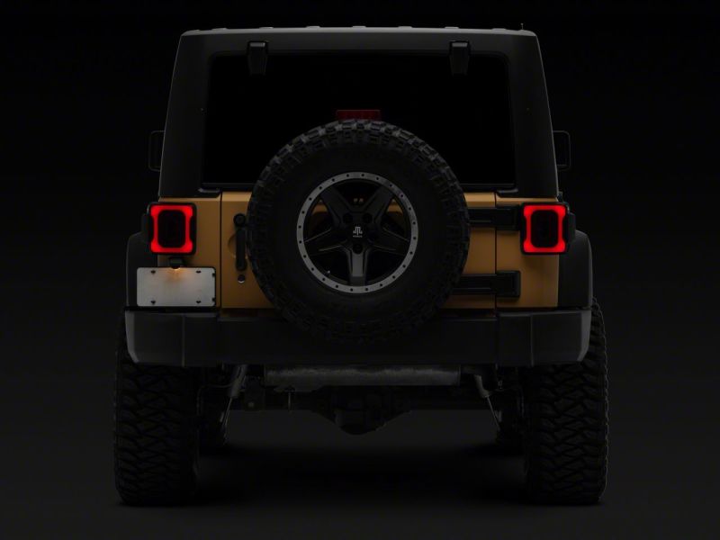 Raxiom 07-18 Jeep Wrangler JK Axial Series LED Tail Lights- Blk Housing (Smoked Lens)