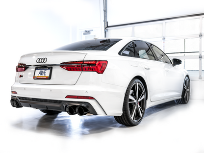 AWE Tuning 19-23 Audi C8 S6/S7 2.9T V6 AWD Track Edition Exhaust - Diamond Black Tips AWE Tuning