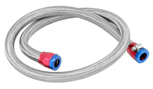 Spectre Fuel Line Stainless Steel Flex 3/8 in 3'. W/Clamps Red/Blue - 29490