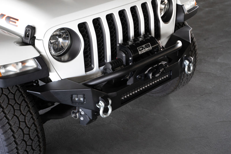 DV8 Offroad 18-23 Jeep Wrangler JL / 20-23 Jeep Gladiator JT FS-7 Mid-Width Winch Front Bumper DV8 Offroad