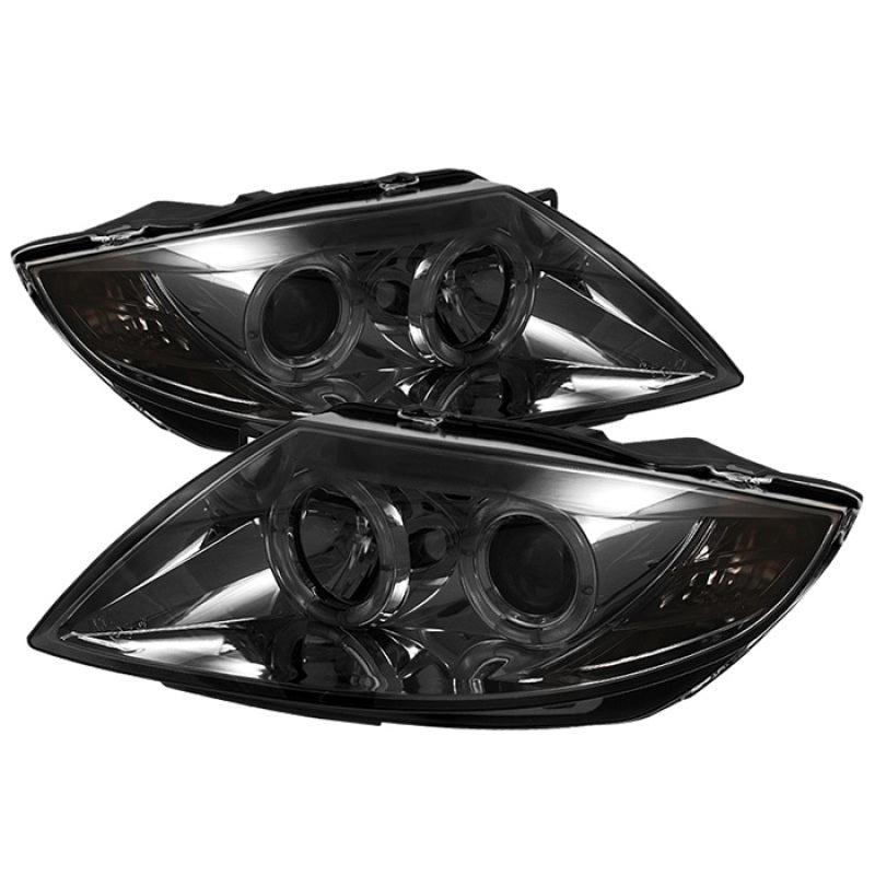 Spyder BMW Z4 03-08 Projector Headlights Halogen Model Only - LED Halo Smoke PRO-YD-BMWZ403-HL-SM SPYDER