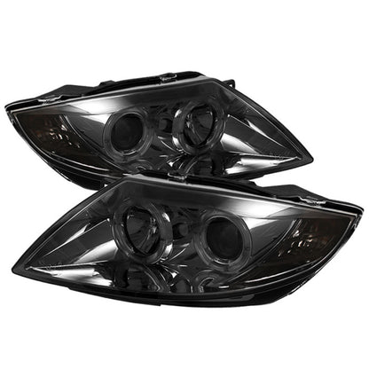 Spyder BMW Z4 03-08 Projector Headlights Halogen Model Only - LED Halo Smoke PRO-YD-BMWZ403-HL-SM SPYDER