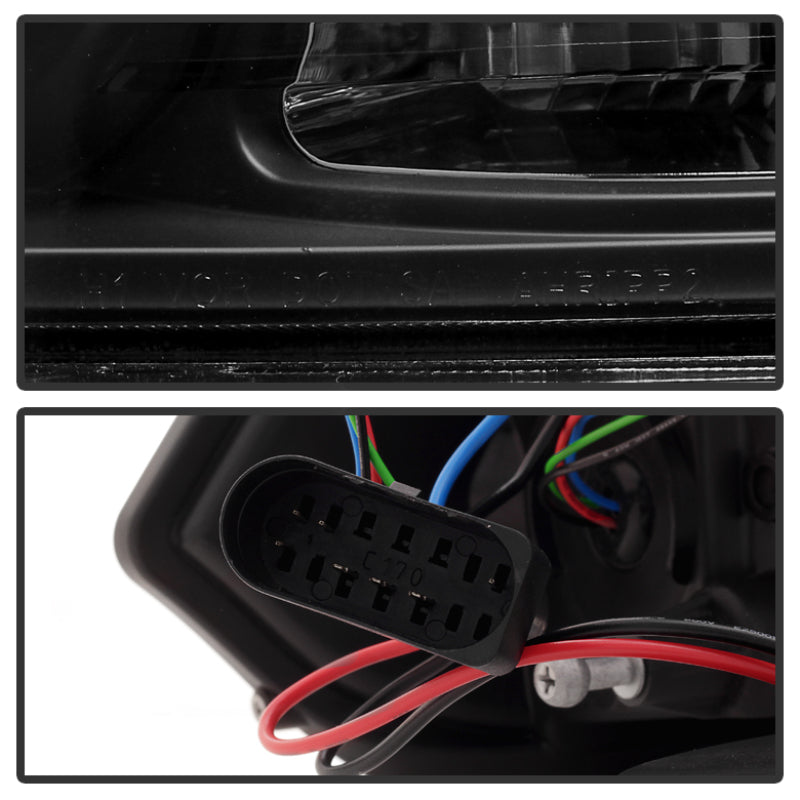 Spyder Dodge Ram 13-15 Projector Headlights Light Bar DRL Black PRO-YD-DR13-LBDRL-BK SPYDER