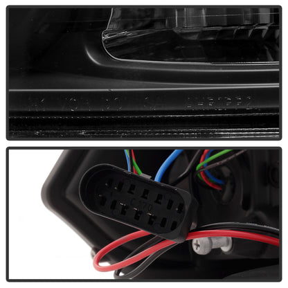 Spyder Dodge Ram 13-15 Projector Headlights Light Bar DRL Black PRO-YD-DR13-LBDRL-BK SPYDER