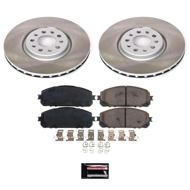 Power Stop 14-15 Jeep Cherokee Front Semi-Coated Rotor Kit PowerStop
