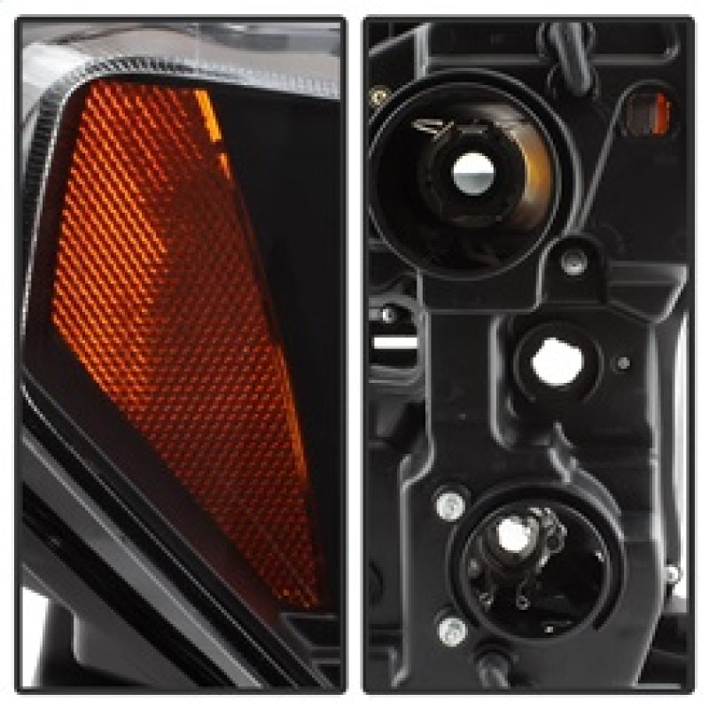 Spyder Ford F150 2015-2017 Projector Headlights - Light Bar DRL LED - Black PRO-YD-FF15015-LBDRL-BK SPYDER