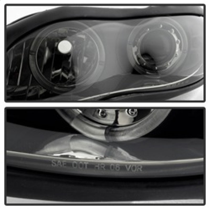 Spyder Chevy Camaro 98-02 Projector Headlights LED Halo LED Blk Smke - Low H1 PRO-YD-CCAM98-HL-BSM SPYDER