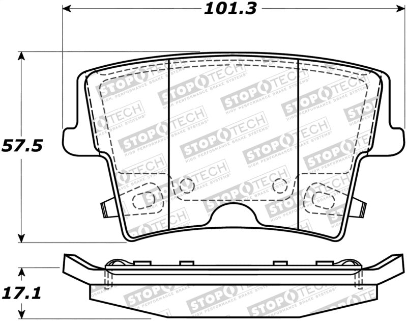 StopTech Premium Ceramic Brake Pads - 308.10570 Stoptech