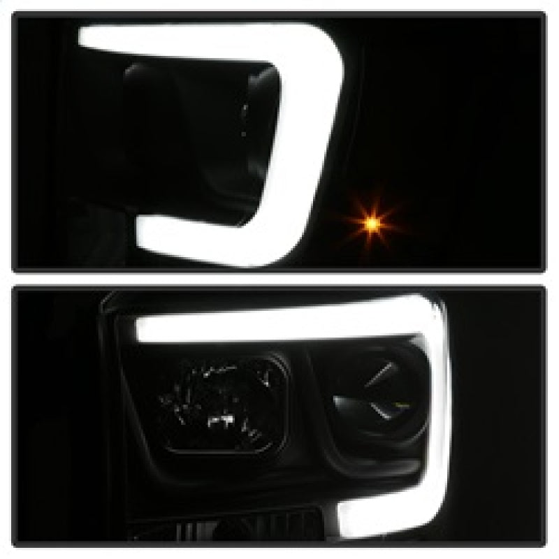 Spyder Dodge Ram 1500 06-08 V2 Projector Headlights - Light Bar DRL - Black (PRO-YD-DR06V2-LB-BK)