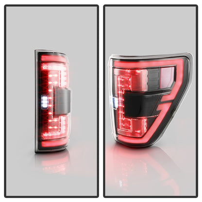 Spyder 21-23 Ford F150 (Factory Halogent) Light Bar LED Tail Lights - Black (ALT-YD-FF15021HAL-BK) SPYDER