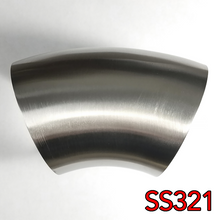 Load image into Gallery viewer, Stainless Bros 2.13in SS321 45 Deg Mandrel Bend Elbow - 1.5D Radius 16GA/.065in Wall (No Leg)