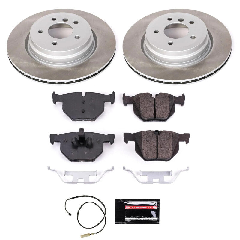 Power Stop 11-13 BMW 335is Rear Semi-Coated Rotor Kit PowerStop
