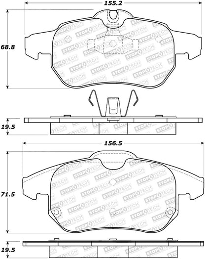 StopTech Performance 03-05 Saab 9-3 Front Brake Pads Stoptech