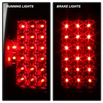 Xtune Ford F250/350/450/550 Super Duty 99-07 LED Tail Lights Black Smoke ALT-JH-FF15097-LED-BKSM SPYDER