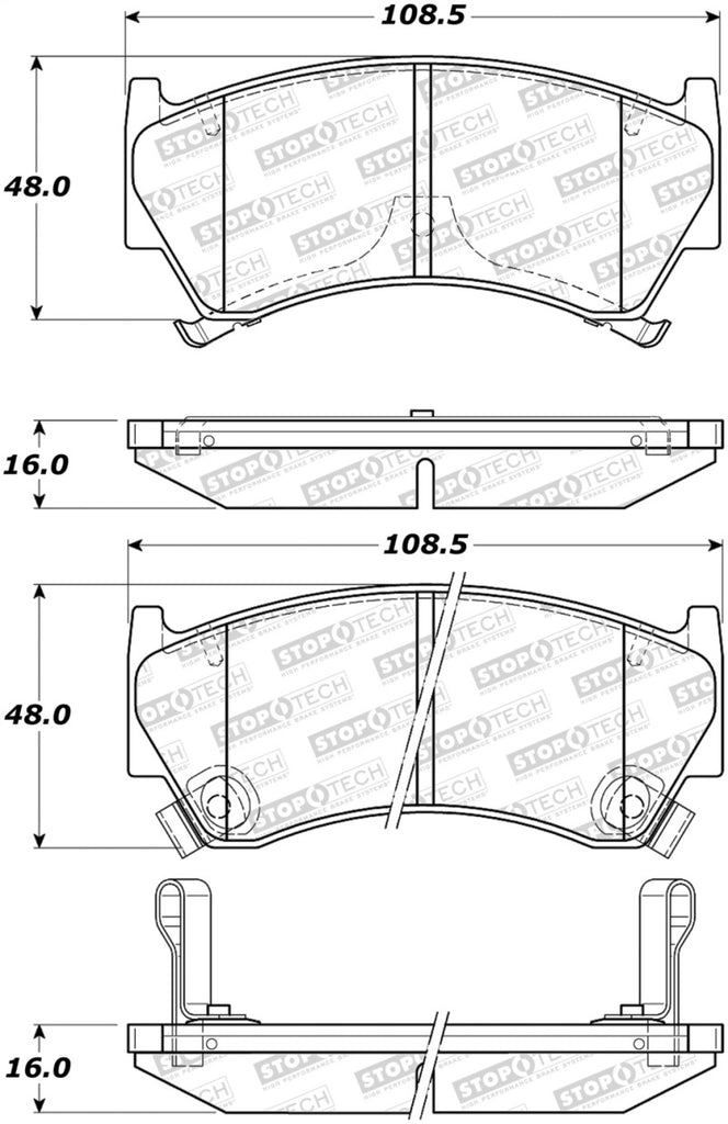 StopTech Premium Ceramic Brake Pads - 308.06680