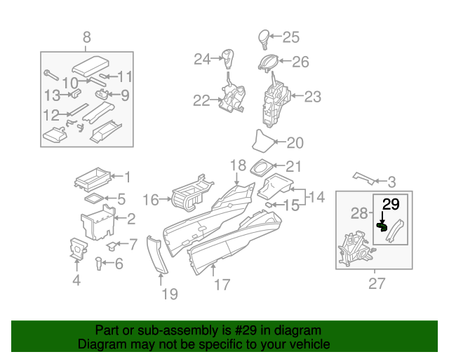 Genuine OEM Honda Civic Parking Brake Handle 2006-2011 (47115-SNA-A82ZA) X1