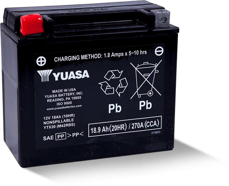 Yuasa YTX20 Maintenance Free AGM 12 Volt Battery Yuasa Battery