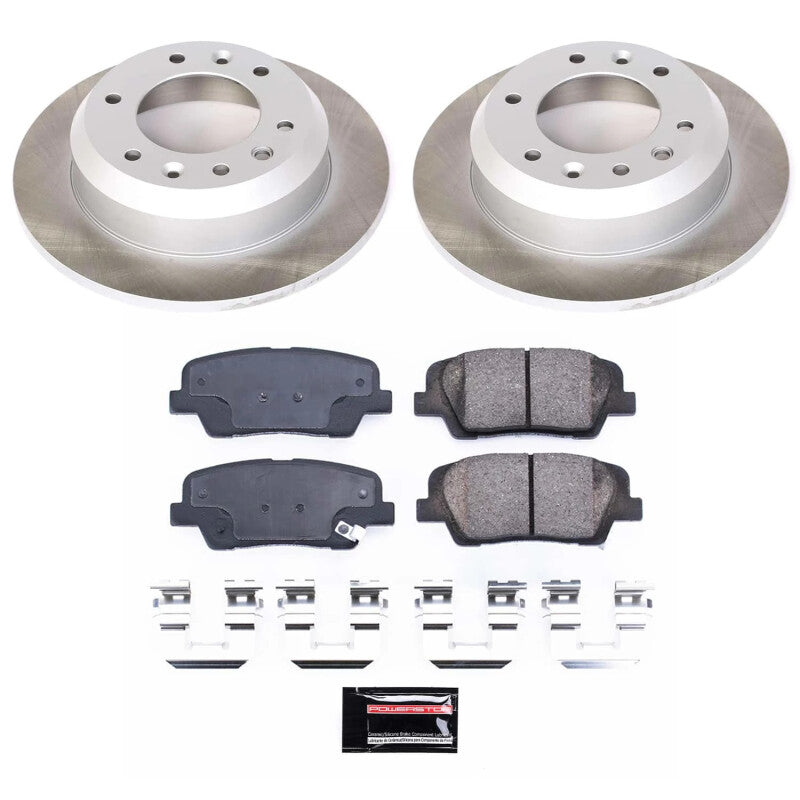 Power Stop 2014 Kia Sedona Rear Semi-Coated Rotor Kit PowerStop