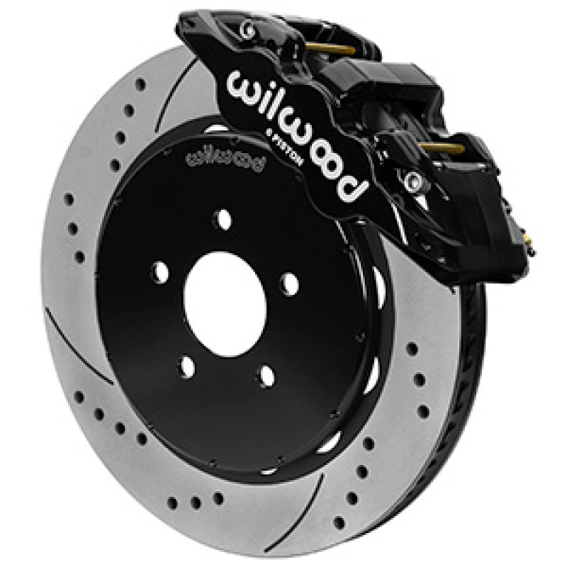 Wilwood Aero6R Front Big Brake Kit 14in Slotted Black Powder Coat 94-04 Ford Mustang SN95 Wilwood