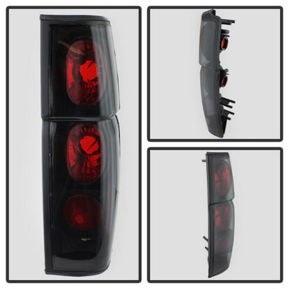 Spyder Nissan Hardbody 86-97 Euro Style Tail Lights Black Smoke ALT-YD-NH86-BSM SPYDER
