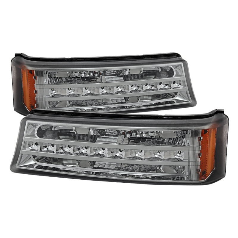 Xtune Chevy Silverado 03-06 / Avalanche 02-06 LED Bumper Lights Smoke CBL-JH-CS03-LED-SM SPYDER