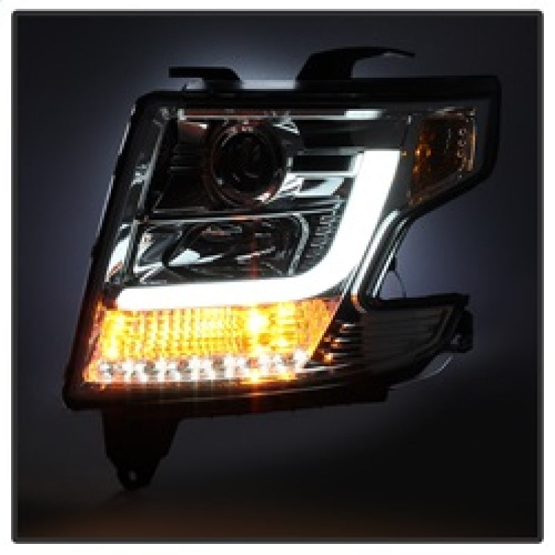 Spyder Chevy Tahoe / Suburban 2015 -2016 Projector Headlights - DRL LED - Chrome PRO-YD-CTA15-DRL-C SPYDER