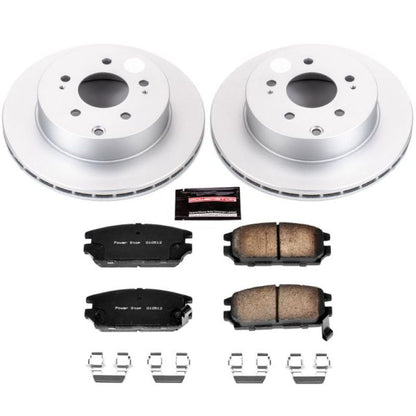 Power Stop 06-12 Mitsubishi Eclipse Rear Z17 Evolution Geomet Coated Brake Kit PowerStop