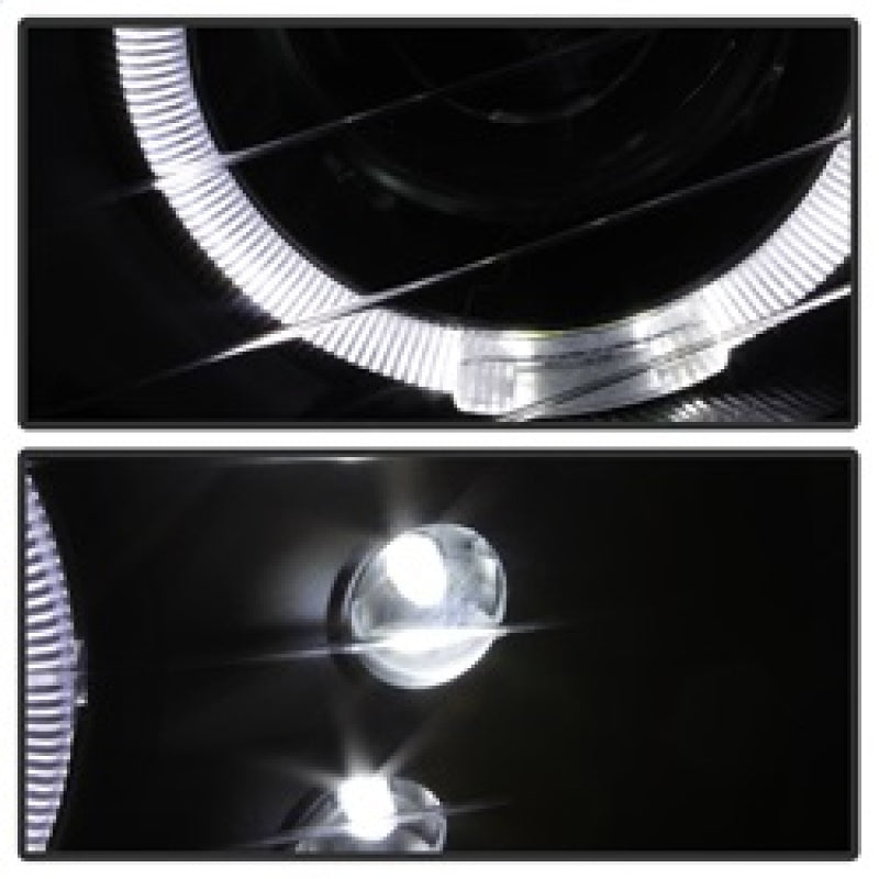 xTune Chevy Silverado 1500/2500 99-02 Bumper Projector Headlights - LED - Black PRO-JH-CSIL99-SET-BK SPYDER