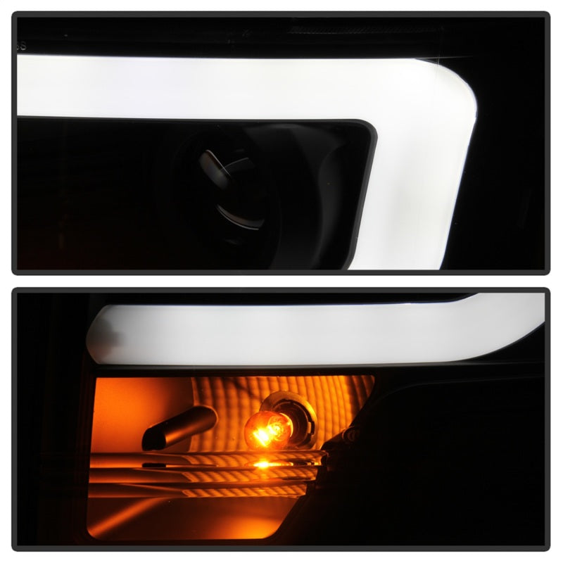 Spyder Ford F150 09-14 Halogen Light Bar Projector Headlights Black PRO-YD-FF15009PL-BK SPYDER