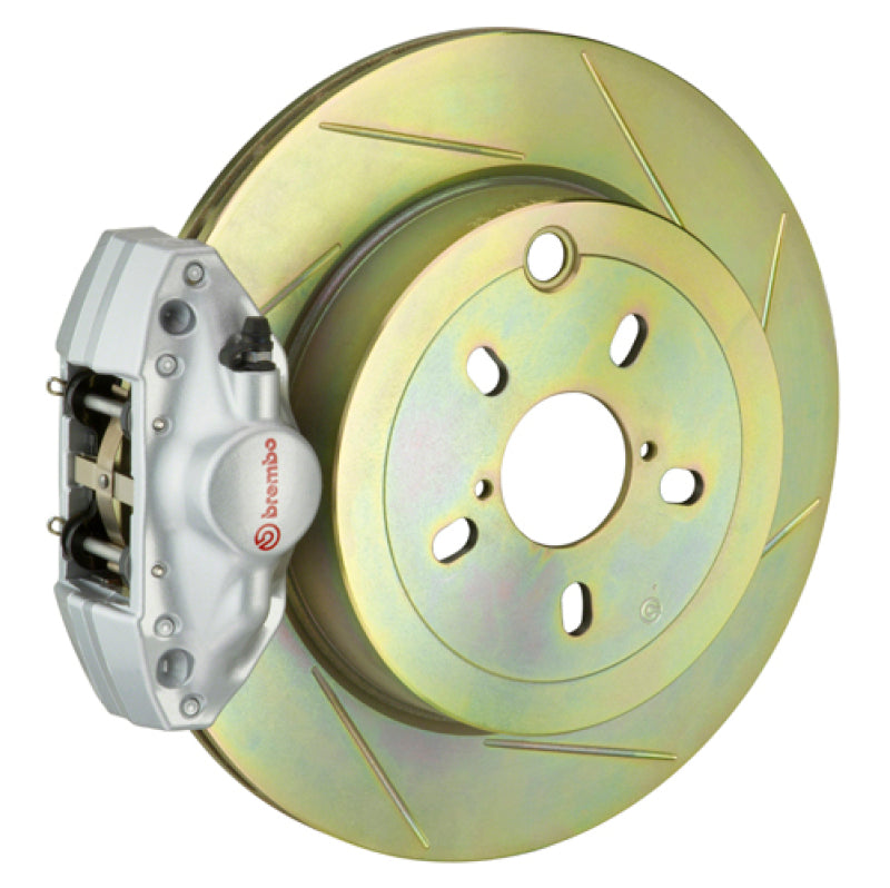 Brembo 02-07 Impreza/WRX Rear GT BBK 2 Piston Cast 2pc 316 x20 1pc Rotor Slotted Type1-Silver Brembo