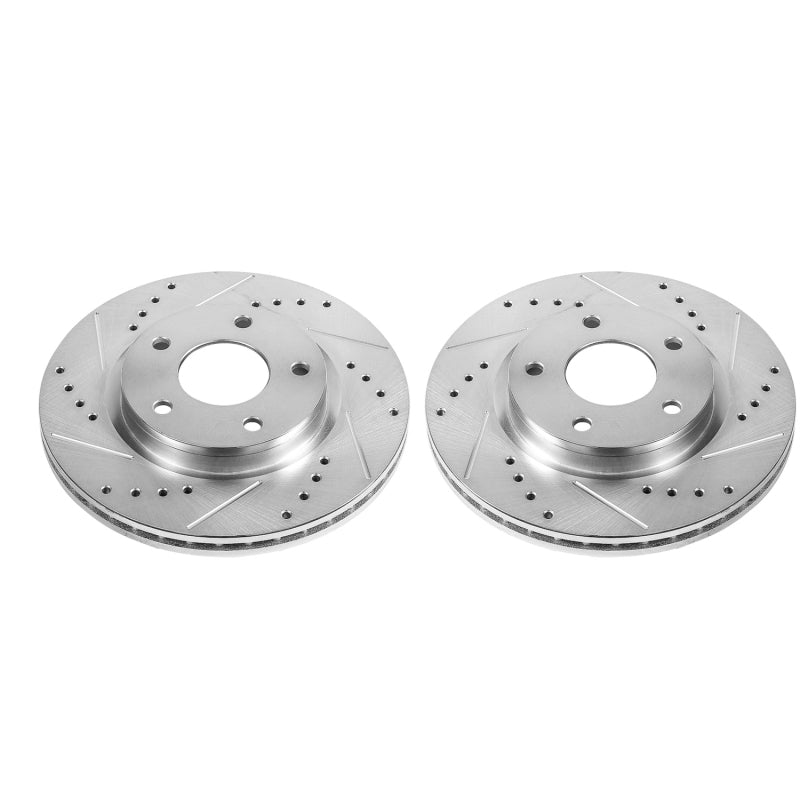 Power Stop 13-19 Nissan Sentra Front Evolution Drilled & Slotted Rotors - Pair PowerStop