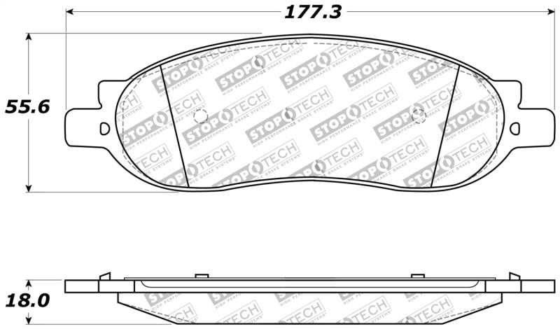 StopTech Sport Brake Pads w/Shims and Hardware - Rear Stoptech