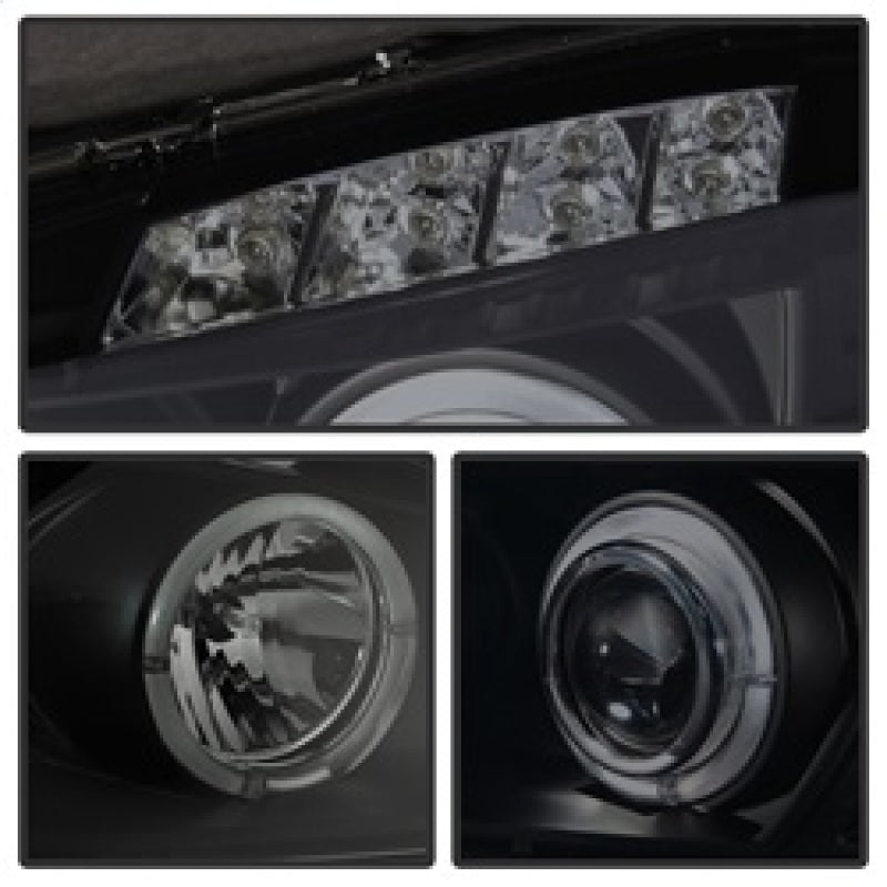 Spyder Pontiac Grand Prix 04-08 Projector Headlights LED Halo LED Blk Smke PRO-YD-PGP04-HL-BSM SPYDER