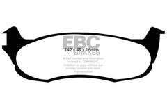 EBC 00-01 Ford Expedition 4.6 2WD Yellowstuff Rear Brake Pads