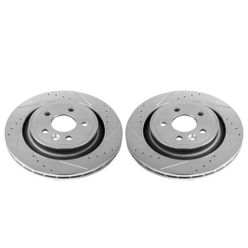 Power Stop 11-18 Volvo S60 Rear Evolution Drilled & Slotted Rotors - Pair