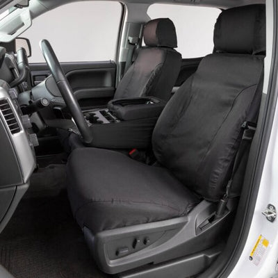 Covercraft 17-19 Chevrolet Silverado Polycotton SeatSaver Custom Front Row Seat Covers - Tan