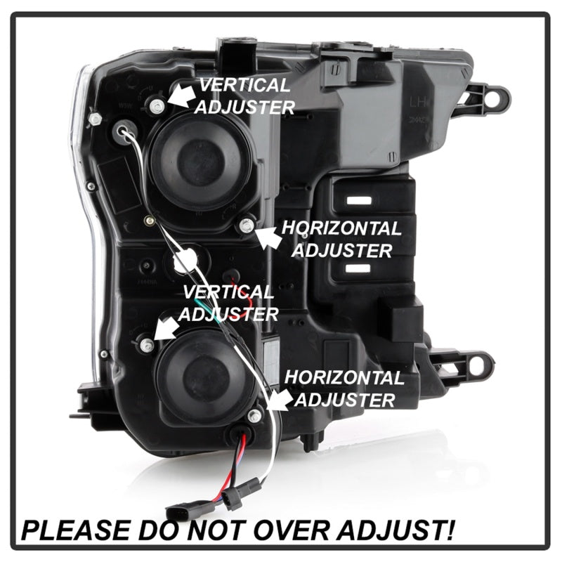Spyder Signature Ford F150 18-19 (Halogen Model) Projector Headlights - Chrome (PRO-YD-FF15018-LB-C) SPYDER