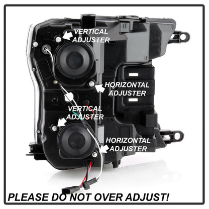 Spyder Signature Ford F150 18-19 (Halogen Model) Projector Headlights - Chrome (PRO-YD-FF15018-LB-C) SPYDER