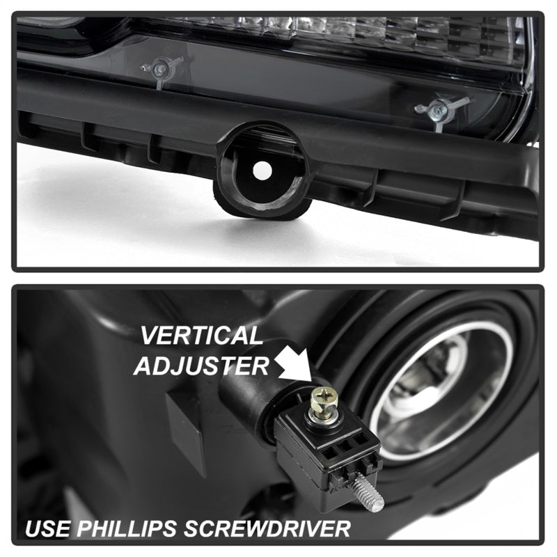 xTune 10-13 Chevrolet Camaro OEM Style Halogen Headlights - Black (HD-JH-CCAM10-OE-BK) SPYDER