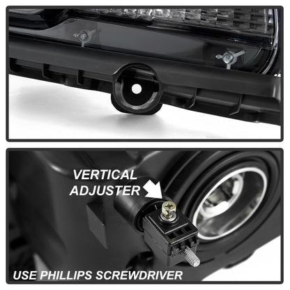 xTune 10-13 Chevrolet Camaro OEM Style Halogen Headlights - Black (HD-JH-CCAM10-OE-BK) SPYDER