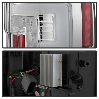 Spyder 17-18 Ford F-250 Super Duty (Excl LED Models) LED Tail Lights - Chrome (ALT-YD-FS17-LED-C) SPYDER
